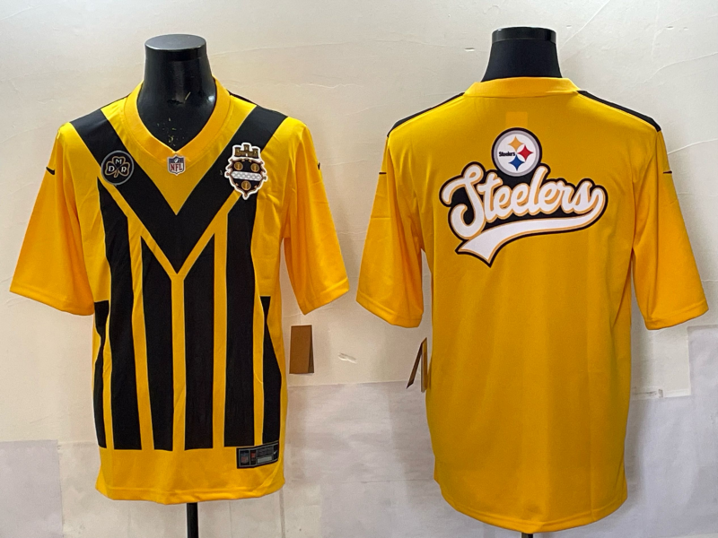 MenPittsburgh Steelers blank yellow Nike NFL  2025 Jersey 01